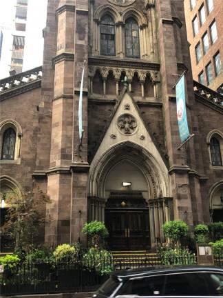 <b>The historic St. John the Baptist Church on 213 W. 30th between Seventh and Eighth Ave. could be torn down if the Penn Station redevelopment project requires a southward expansion into what is known as Block 73</b>0. Photo: Keith J. Kelly