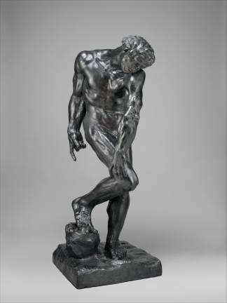 Auguste Rodin (French, Paris 1840–1917 Meudon), "Adam." Bronze. Modeled 1880 or 1881, cast 1910. Overall (confirmed): 76 3/8 × 30 3/8 × 32 1/2 in., 831 lbs. The Metropolitan Museum of Art, Gift of Thomas F. Ryan, 1910