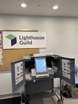 Ballot marking device (BMD) ready for demonstration at Lighthouse Guild. By: Vanessa Torres