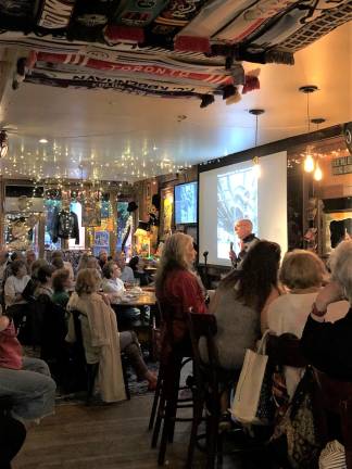 Architectural historian Francis Morrone addresses a beer-tasting-cum lecture to raise funds for Friends of the Upper East Side Historic Districts on June 20. The funds never reached the nonprofit, and now NYCharities, the online funding platform used by Friends, is under investigation.