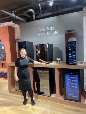 The president of Wine Enthusiast’s commerce department, Erika Strum Silberstein, says she’s excited about the number of wine fridges being sold.