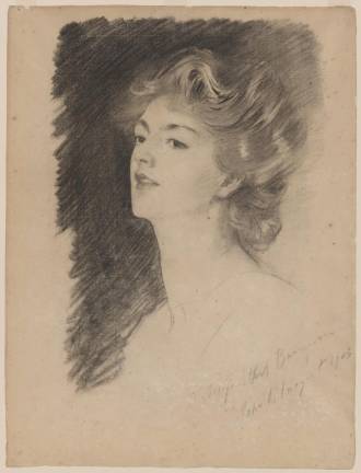John Singer Sargent (1856-1925). Ethel Barrymore, 1903. Charcoal on paper. Museum of the City of New York. Gift of Mr. Samuel Colt.