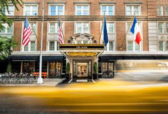 The Mark Hotel on Manhattan’s Upper East Side sits on land subject to a ground lease held by entities tied to the Goldman family’s real estate empire, which is at the center of ongoing litigation among heirs.