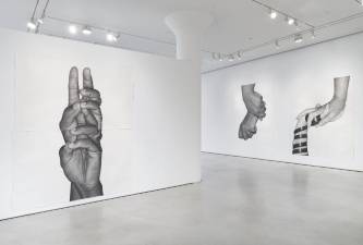 Karl Haendel, installation view of “Praise New York” at Mitchell-Innes Nash. Photo courtesy of the artist and Mitchell-Innes &amp; Nash, New York