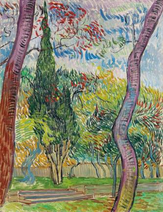 <b>“Trees in the Garden of the Asylum” was painted in October, 1889 after van Gogh had voluntarily checked into the asylum at Saint Remy.</b> Photo: Courtesy of the Metropolitan Museum of Art