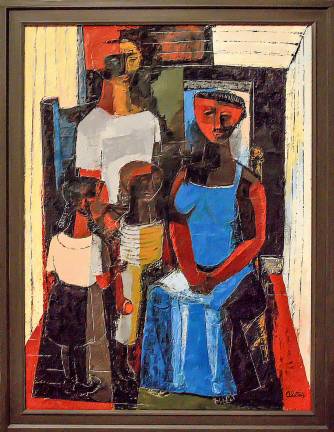 A touching portrait, Charles Henry Alston’s “The Family” from 1955. Photo: Adel Gorgy