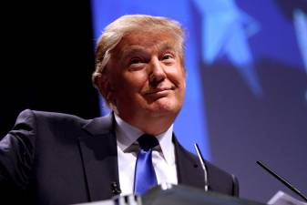 Donald Trump speaking at CPAC in Washington D.C on February 10, 2011.