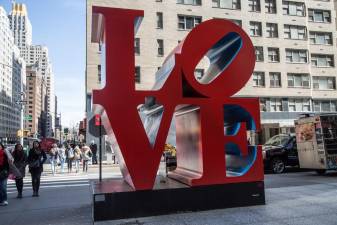 New York City’s famous ‘love’ sculpture. Photo: Public domain
