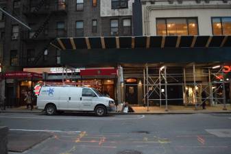 After the death of Erica Tishman at 49th St. and Seventh Ave., the Buildings Department ordered the emergency building of a sidewalk shed.