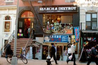 Catch a glimpse of the city in its New York Dolls/Patti Smith era at Search &amp; Destroy on St. Marks Place. Photo: greenwichvillage.nyc