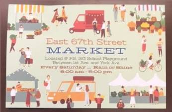 Flyer for the East 67th Street Market