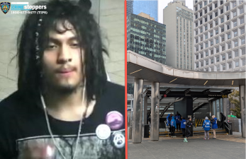 Left: Wanted for Hate Crime and Criminal Mischeif; Right: Ticket sellers stalk the Whitehall Street subway station, near scene of recent attack on Togo-native ticket seller.