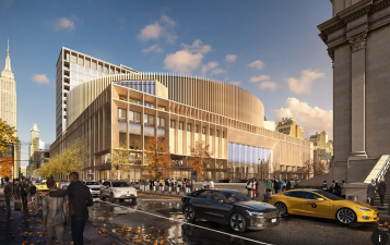 Halmar was picked to be the master developer of Penn Station and its plan leaves Madison Square Garden in place. The rendering above was from an earlier redesign plan released by the developer. No new renderings were released in conjunction with the announcement on May 20.