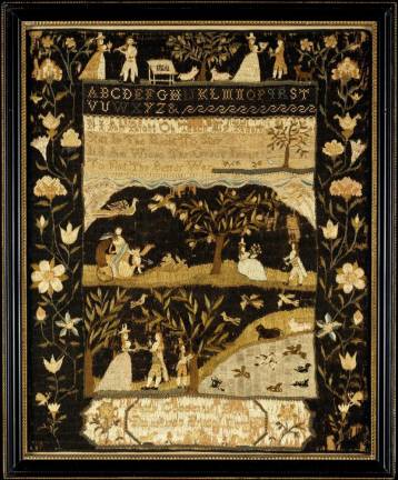 Patty Coggeshall, Embroidered Sampler, ca. 1792, The Metropolitan Museum of Art, Public Domain image