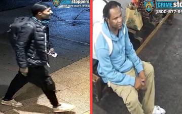 Left: Wanted for hate crime on Grove Street. Right: Wanted for Forcible Touching at West 4th Street.