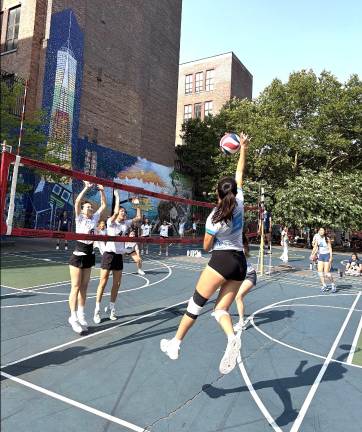 Chinese Volleyball thrills Henry M. Jackson Park where 6-Woman teams competed.