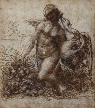 Leonardo da Vinci, “Leda and the Swan,” c. 1506. © Devonshire Collection.
