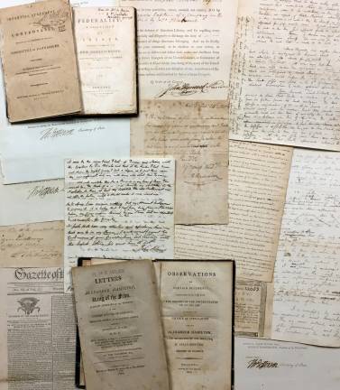 Alexander Hamiliton documents. Image courtesy Seth Kaller, Inc.