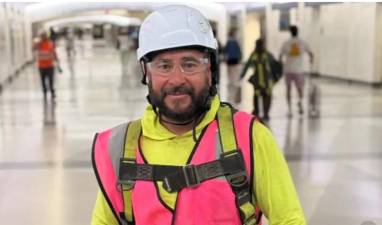 Construction worker Jorge Sanchez died when he fell 60 feet into a tunnel at the Gateway Project at 30th Street and Eleventh Avenue on Oct. 23. His family says the hardworking family man always had a smile on his face.