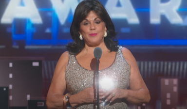 Charlotte St. Martin speaking at The Tony Awards in 2019. St. Martin abruptly resigned as President of The Broadway League on Jan. 16, after 18 years in the role.