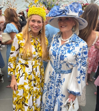 Jill Brooke, the editor of FlowerPowerDaily, meets up with Susan Magrino, the power PR executive who credited her chapeau to Kokin, the high-end milliner whose hats recently graced heads at the Kentucky Derby.