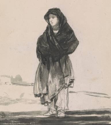 Francisco de Goya (1746–1828), "Leave it all to Providence (Dejalo todo a la probidencia)," 1816-20, black ink and gray wash, Thaw Collection, The Morgan Library &amp; Museum. Photo: Steven H. Crossot