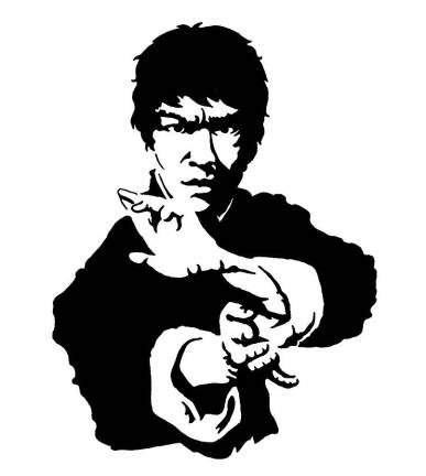 <b>Fifty years after his death, actor, entrepreneur and martial artist Bruce Lee remains an inspirational role model who merged martial arts and dance.</b> Photo: black pen art by Indian artist Apurba Kanti Roy