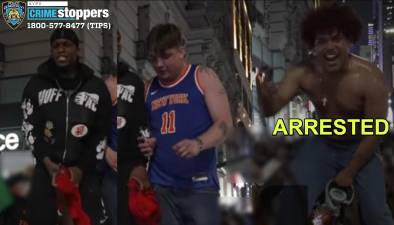 Knicks Mayhem: three males wanted for “criminal mischief,” June 11.
