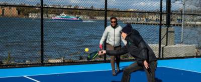 New pickleball courts, operated by the Hudson River Park Trust, are now open at the end of W. 34th St.