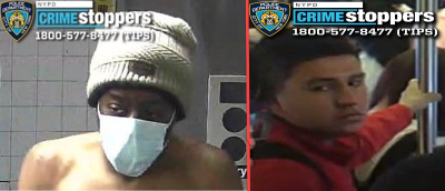 Left: Wanted for Forcible Touching, May 5, Wall St.; Right: Wanted for same crime, April 30, near Union Square.