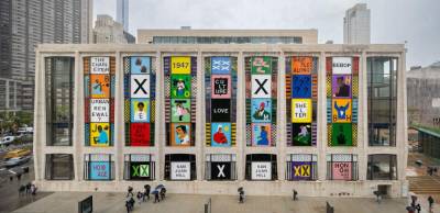 Nina Chanel Abney’s art featuring the San Juan Hill neighborhood that was knocked down to make way for Lincoln Center is now being featured in an exhibit at the very site in the David Geffen Hall. Photo: Courtesy Nicholas Knight/Lincoln Center