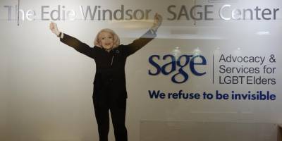 AT the Edie Windsor SAGE Center in Chelsea. Photo: Deborah Fenker