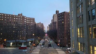 Looking east down 26th Street through the Chelsea-Elliot Houses that the city would like to tear down and have rebuilt by private real estate developer Related because, the city says, the repair costs of $1.5 billion equals the cost of rebuilding new.