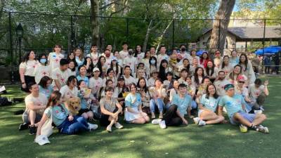 At the AAPI Care Fair in Chinatown’s Columbus Park. Photo courtesy of Michelle Tran, of Soar Over Hate