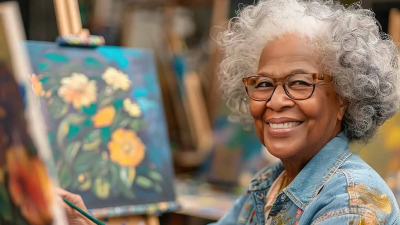 Senior painting class at the Marlene Meyerson JCC.