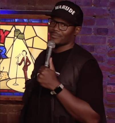 Standup Monroe Martin at the Comedy Cellar.