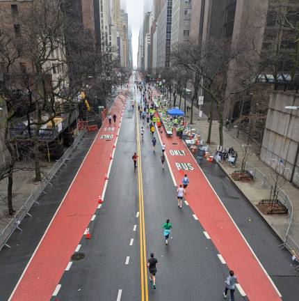 East 42nd Street looking west from Tudor City Place.