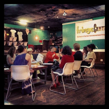 A FringeU panel event, one of the free programs offered to Fringe participants, from last year.