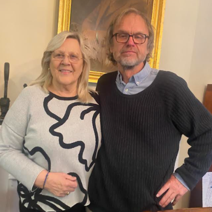 Laima Mihailovich (left) the president of the Lithuanian Alliance of America, has been joined in her quest to landmark the cultural organizations HQ building by Lithuanian Consul General Dovydas Spokauskas.