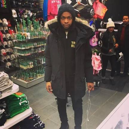 A 33-year-old man, Rashaun Hopkins (above), was shot to death near the Frederick Douglass Houses on April 9. A suspect remains at large.