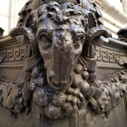 New York Public Library flagpole base.