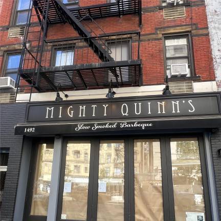 Mighty Quinn’s, the barbecue chain, has closed its Upper East Side location on Second Avenue.