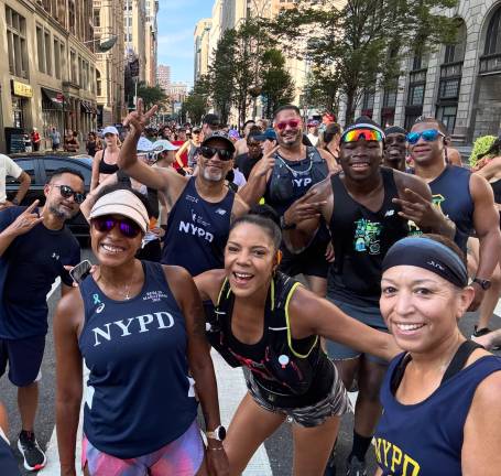 Summer Streets brought out the NYPD Running Club: crooks can’t outrun these cops!