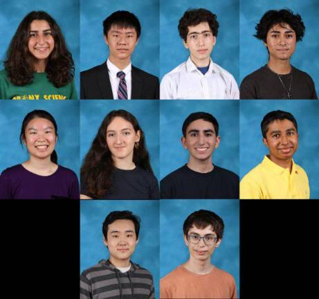 Regeneron scholars from Bronx Science. Photo via The Bronx High School of Science website