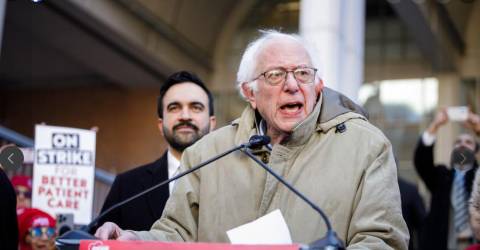 Bernie Sanders and Mayor Mamdani Join Picket Line as NYC Nurses’ Strike Drags On
