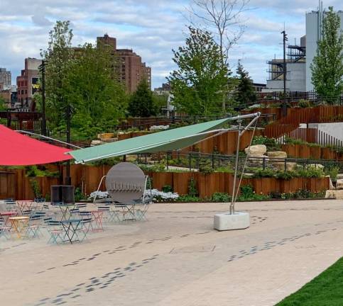 The Playground is not just for children: Little Island has fashioned theirs to be for everyone, a place of gathering, dining and watching cultural happenings. From to 7 to 11 p.m., food venues will offer food, beer and wine after a long workday. Photo: Ralph Spielman