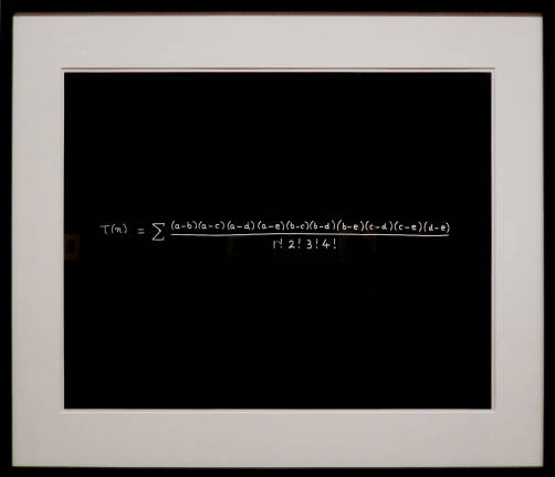 The Macdonald Equation, which Freeman Dyson called &quot;the most beautiful thing that I ever discovered. It belongs to the theory of numbers, the most useless and ancient branch of mathematics.&quot; Photo: Adel Gorgy