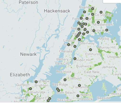 All the locations where Movies under the Stars are held. Photo: NYC Parks.