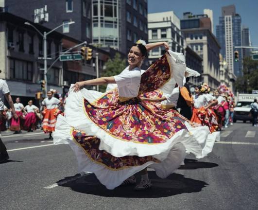 NYC Dance Parade on Sixth Avenue.
