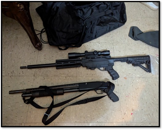 Guns seized from the alleged Johnson Houses drug-dealing crew.